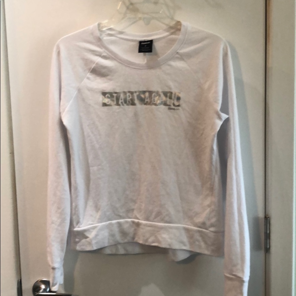 Reebok white long sleeve shirt